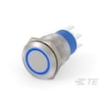 Alcoswitch AV19 DPM 5A FIX RING LED BLUE 12V AV1920R712Q04